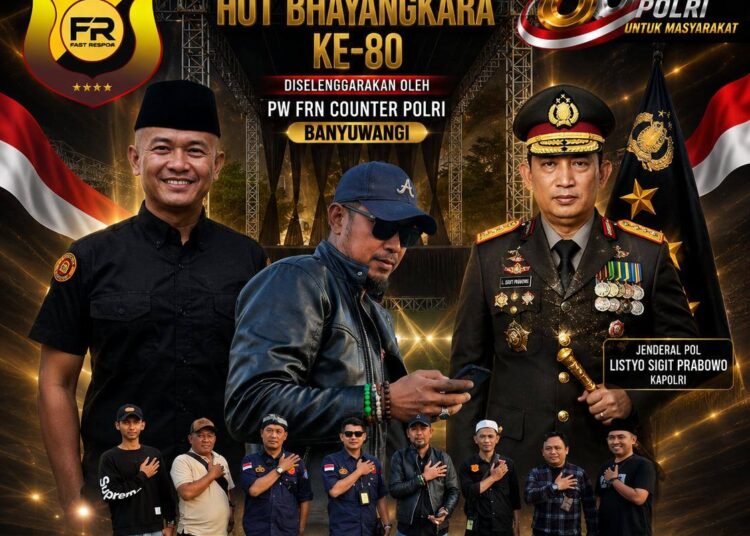 Kapolri Utus Perwakilan Hadiri Shalawat HUT Bhayangkara ke-80 Bersama PW FRN Counter Polri di Banyuwangi