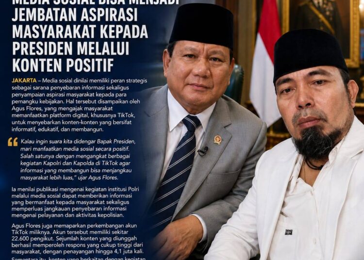 Agus Flores: Media Sosial Bisa Menjadi Jembatan Aspirasi Masyarakat kepada Presiden Melalui Konten Positif