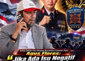 Ketua Umum Fast Respon Nusantara Counter Polri Agus Flores: “Jika Ada Isu Negatif tentang Kapolri, Saya Akan Menjadi Garda Terdepan”