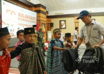 Bulan Bakti HUT Ke-50 PT Timah Adakan dan Menyapa Masyarakat, Sebanyak 78 Anak Mengikuti Kitan Massal