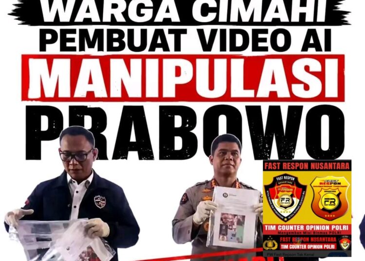 Warga Cimahi Pembuat Video AI Manipulasi Prabowo Ditangkap