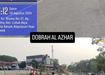 Satsamapta Polresta Barelang Gelar Strong Point Pagi, Wujudkan Kamseltibcarlantas di Kota Batam