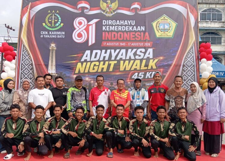 SMA Negeri 3 Kundur Raih Juara Satu Lomba Gerak Jalan Adhyaksa Night Walk 45 Km, di Kecamatan Kundur Kabupaten Karimun