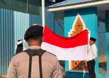 Sat Samapta Polres Karimun Bangkitkan Semangat Nasionalisme melalui Upacara HUT RI Ke-81 di PLTU Tanjung Balai Karimun