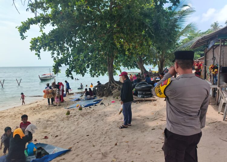 Pasca Libur HUT Ke-81 Kemerdekaan RI, Polsek Nongsa Perketat Pengamanan Kawasan Pantai