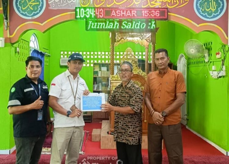 PT TIMAH Tbk Dukung Kenyamanan Ibadah Masyarakat Lewat Bantuan untuk Masjid Nur Hidayah Kampung Ranggam Kecamatan Tebing Kabupaten Karimun